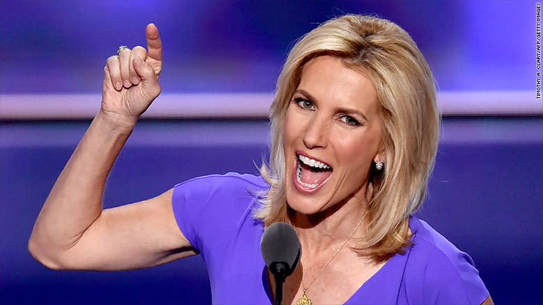 Laura Ingraham and her husband at a public event, smiling together