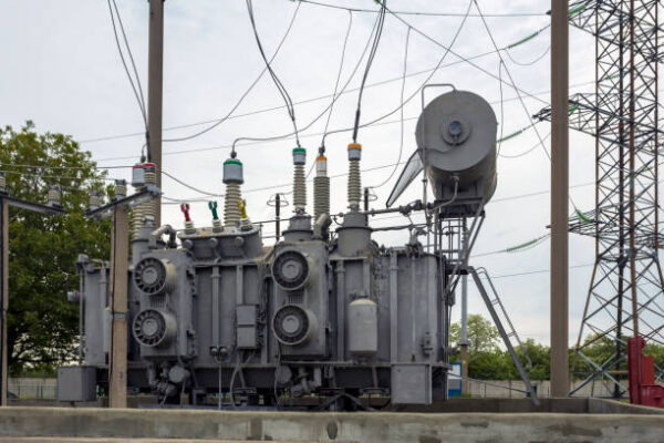 Power transformer during maintenance by Muscatine Power and Water.