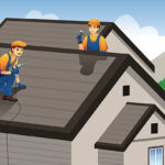 Homeowner inspecting shingles like a roofing cop