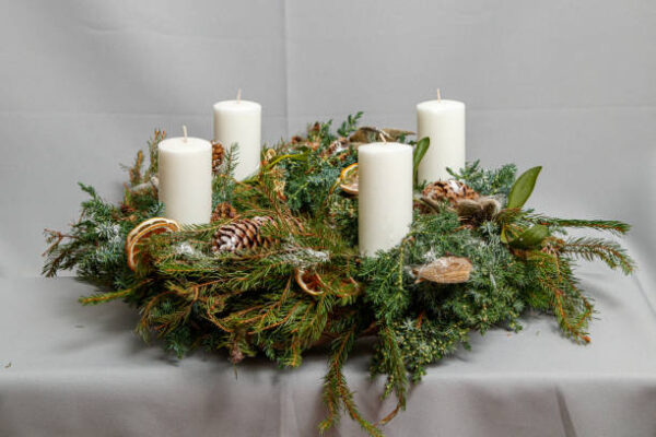Traditional Adventi koszorú for Christmas.