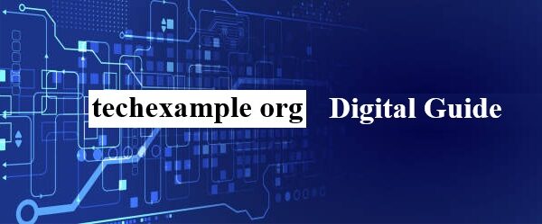 A detailed illustration representing techexample org as a modern digital learning platform for technology users.